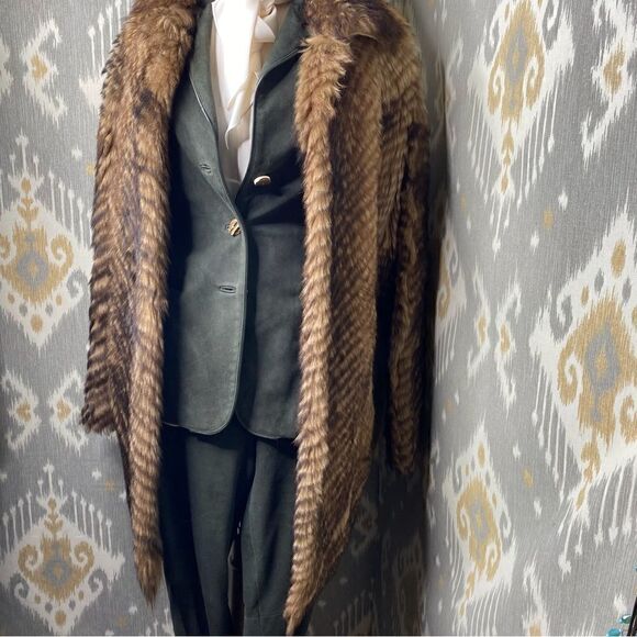 Ralph Lauren Fall 2006 Loden Lamb Suede 2-Piece Pant Suit - Picture 9 of 16